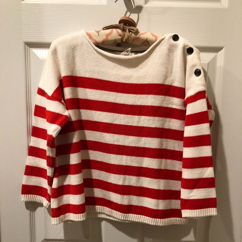 H&M "Emily in Paris" Red Striped Knit Sweater